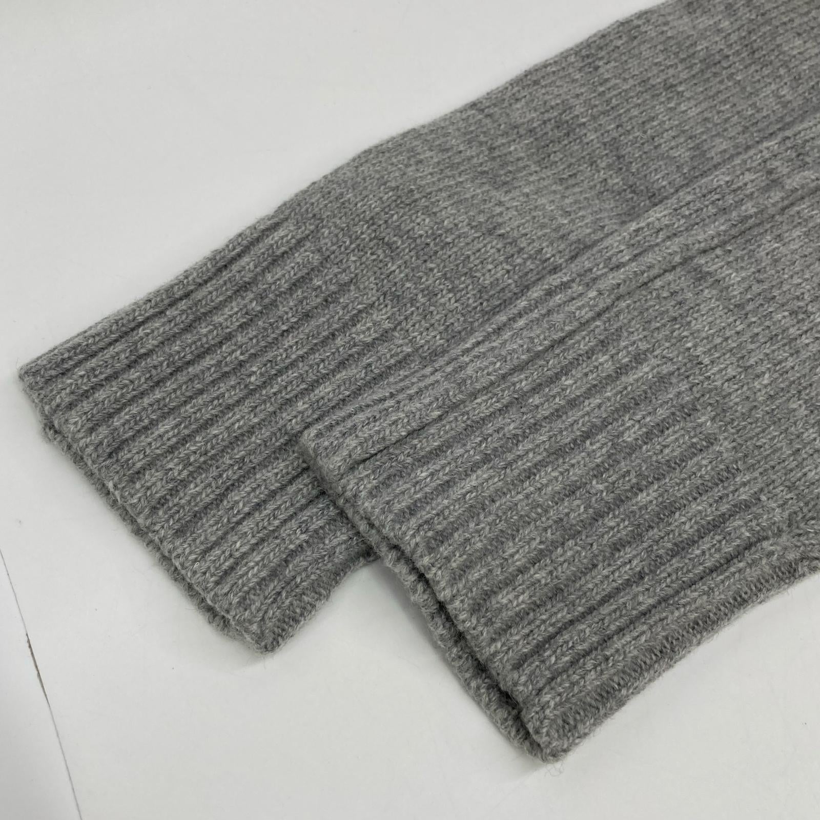 STONE ISLAND Gray Wool Stand Collar Cardigan Top M