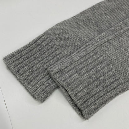 STONE ISLAND Gray Wool Stand Collar Cardigan Top M
