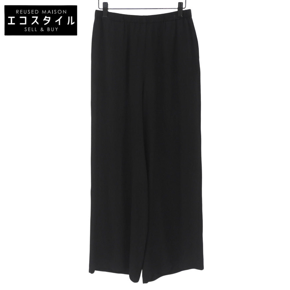 PLAIN PEOPLE プレインピープル ウール ワイドパンツ ボトムス レディース 黒 ブラック 3 ボトムス 36