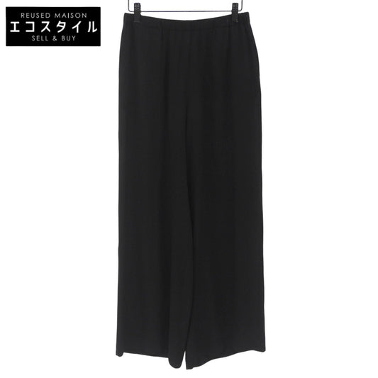 PLAIN PEOPLE プレインピープル ウール ワイドパンツ ボトムス レディース 黒 ブラック 3 ボトムス 36