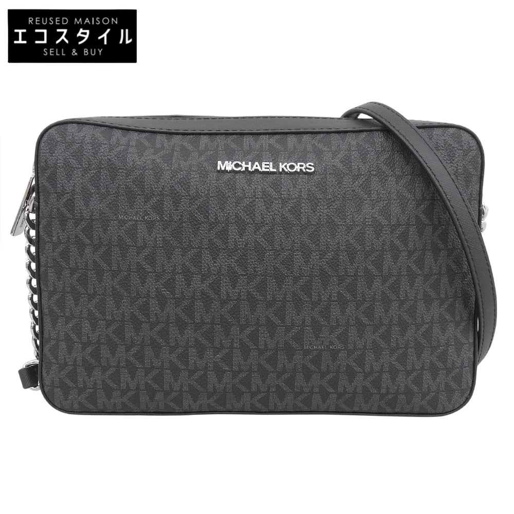 Excellent Condition MK Logo Chain Shoulder Bag Women's Black Shoulder Bag Women's