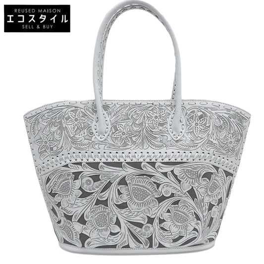 CARVING TRIBES カービングトライブス Shell レザー トートバッグ レディース グレー トートバッグ