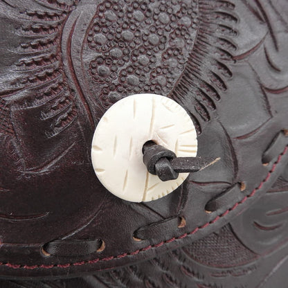 CARVING TRIBES カービングトライブス 未使用 Maestra L レザー ハンドバッグ レディース バーガンディー ハンドバッグ