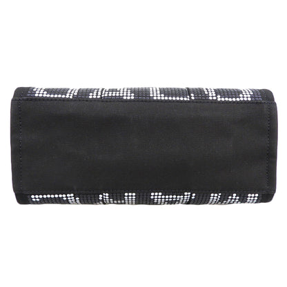 MARC JACOBS マーク ジェイコブス モノグラム STUDDED ミディアム トートバッグ 2WAY ハンド ショルダー レディース ブラック×シルバー ハンドバッグ