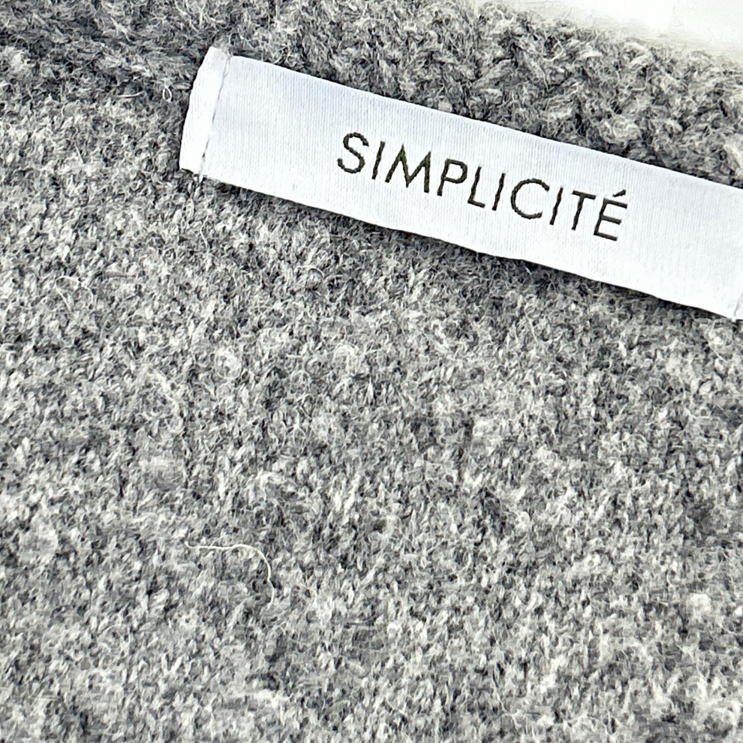 simplicite シンプリシティエ 25年製 グレー ウール×ナイロン ボア ロングカーディガン トップス