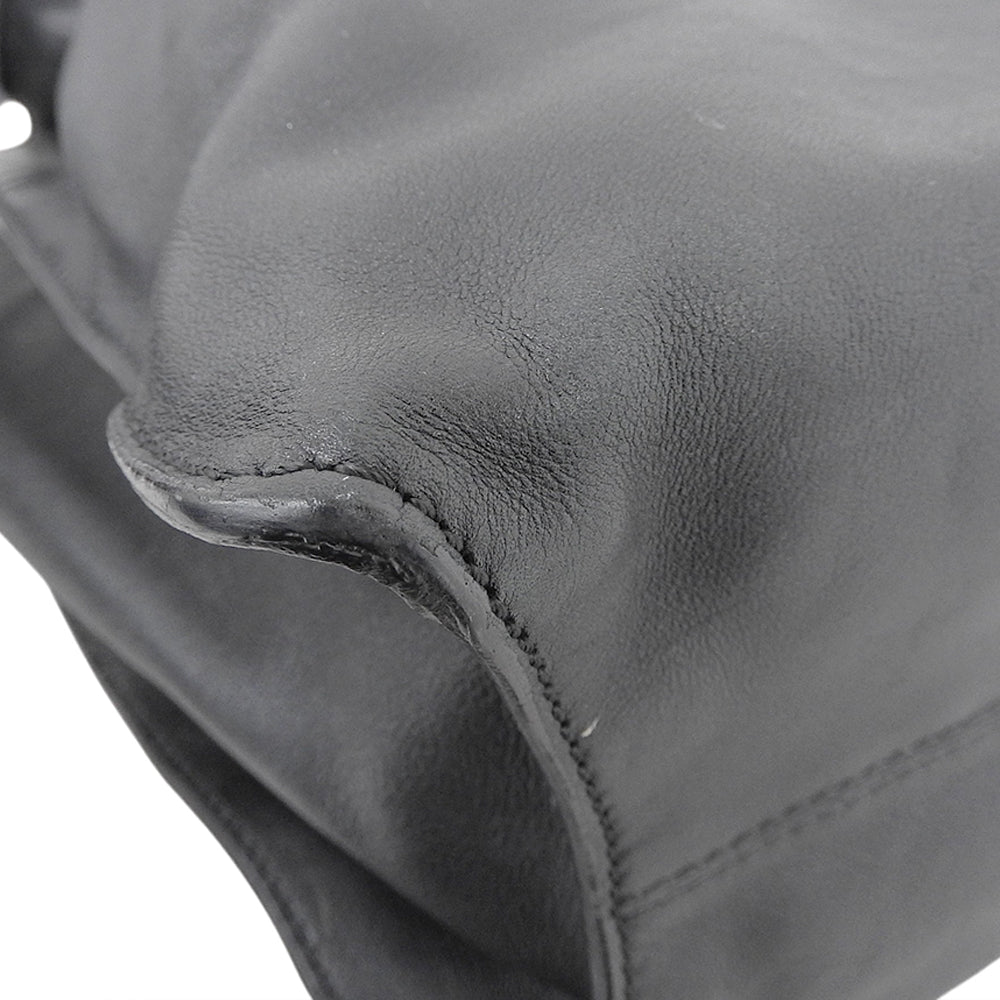 TOD'S トッズ レザー ロゴ刻印 Dスタイリング ハンドバッグ レディース ブラック ハンドバッグ