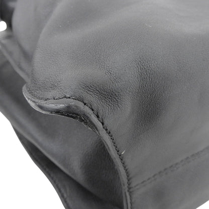 TOD'S トッズ レザー ロゴ刻印 Dスタイリング ハンドバッグ レディース ブラック ハンドバッグ