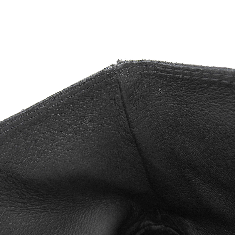 PANERO Panero Side Zip Leather Short Boots Men's Black 44 Shoes