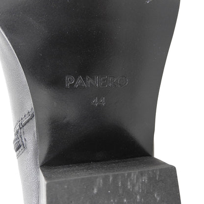 PANERO Panero Side Zip Leather Short Boots Men's Black 44 Shoes