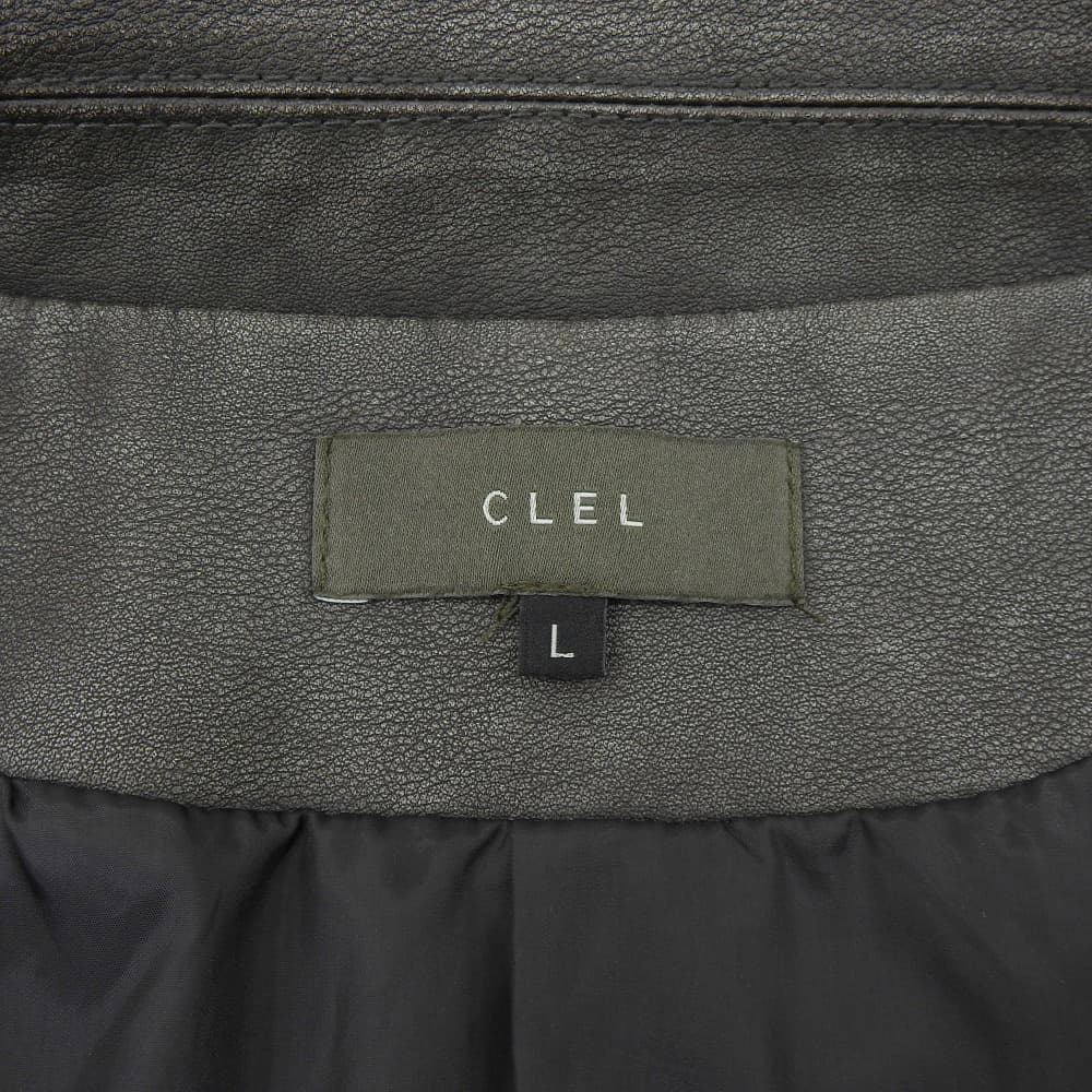 フェイクレザー ブルゾン ジャケット メンズ チャコールグレー L ジャケット L