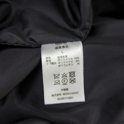 フェイクレザー ブルゾン ジャケット メンズ チャコールグレー L ジャケット L