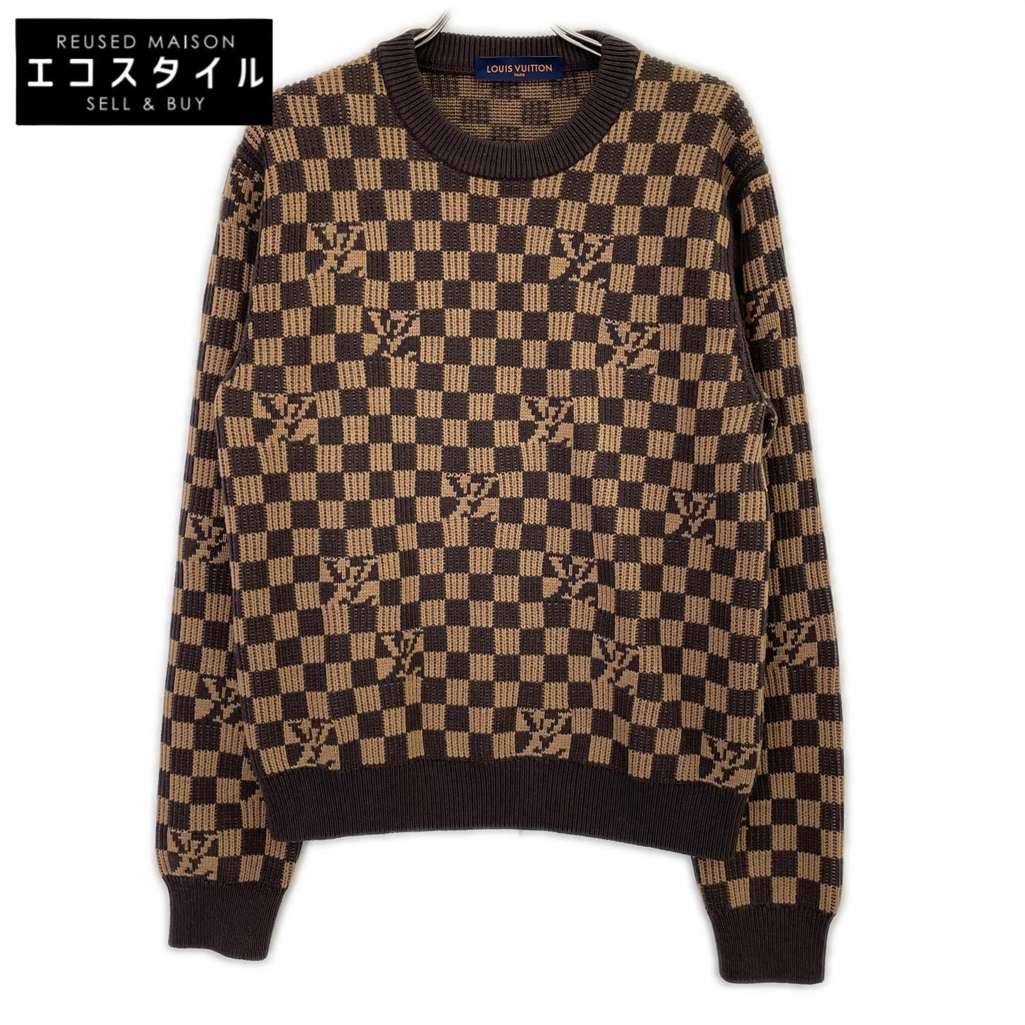 LOUIS VUITTON ルイヴィトン HLN77W2LL ダミエジャガードモチーフニット トップス