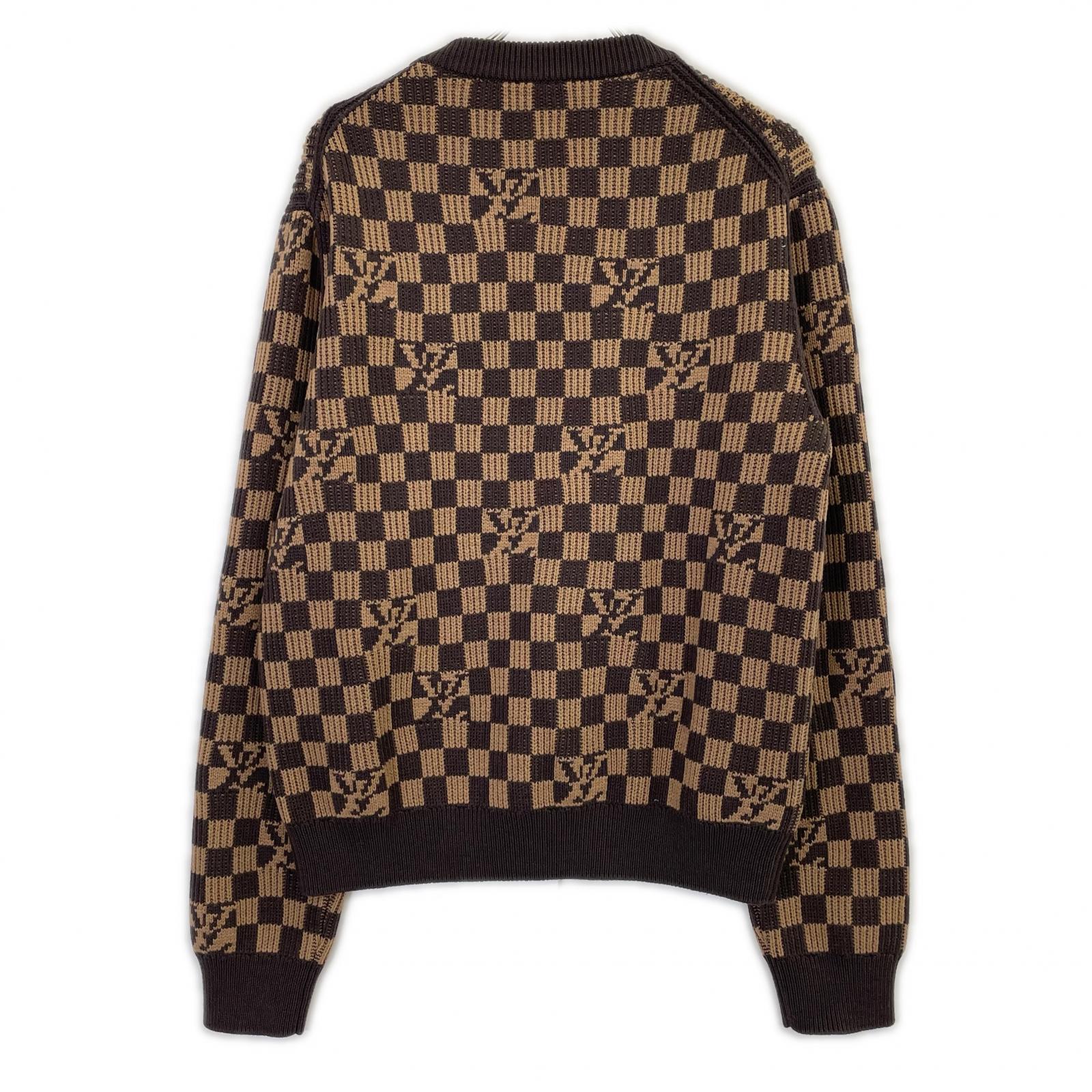 LOUIS VUITTON ルイヴィトン HLN77W2LL ダミエジャガードモチーフニット トップス