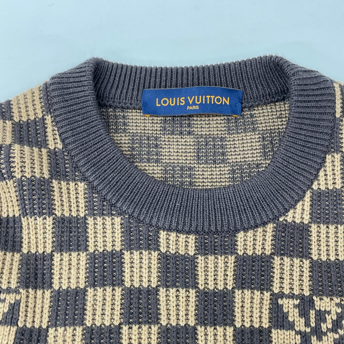LOUIS VUITTON ルイヴィトン HLN77W2LL ダミエジャガードモチーフニット トップス