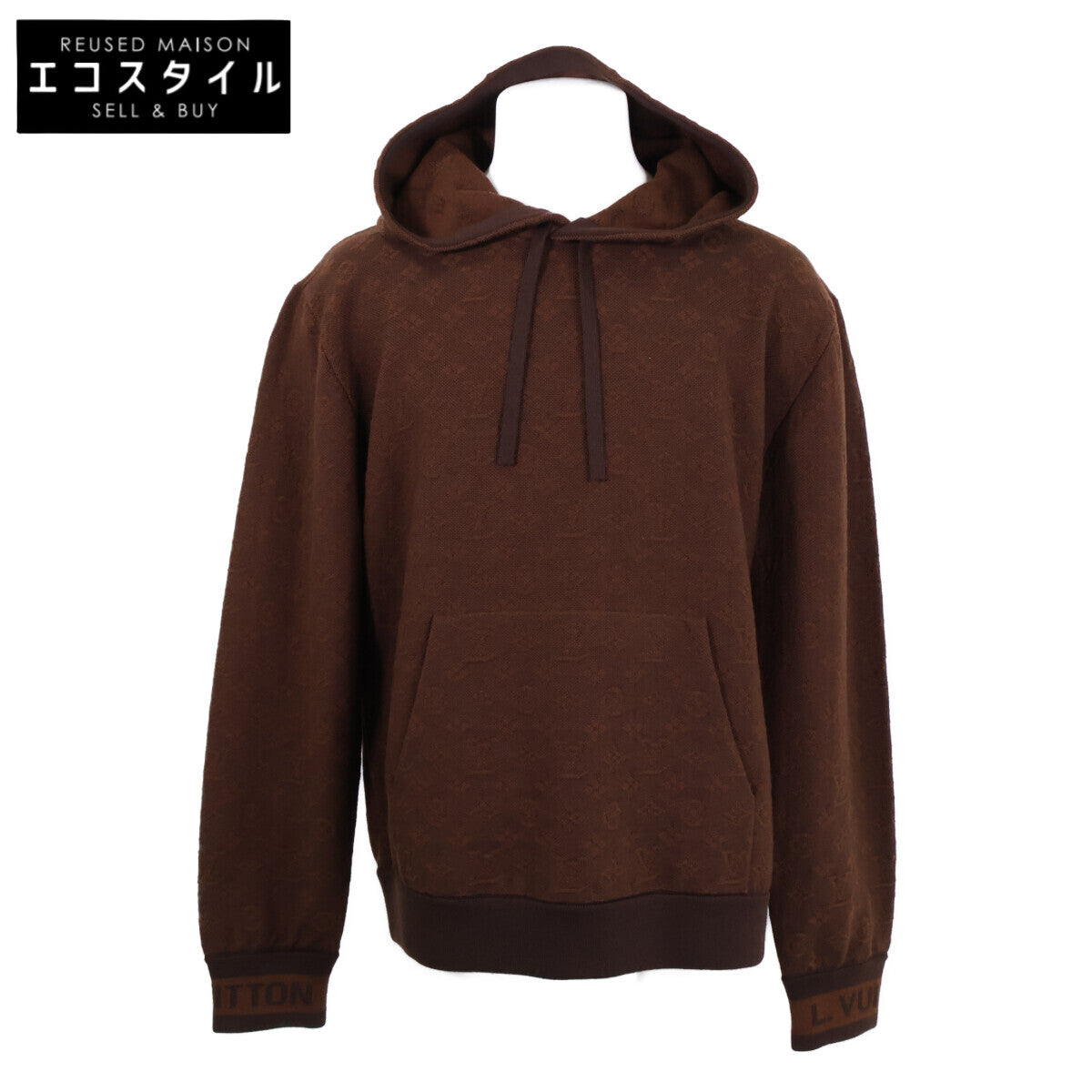 【美品/国内正品】RM212 AU7 HLN81W Monogram 套头连帽针织衫 上衣 M 男士