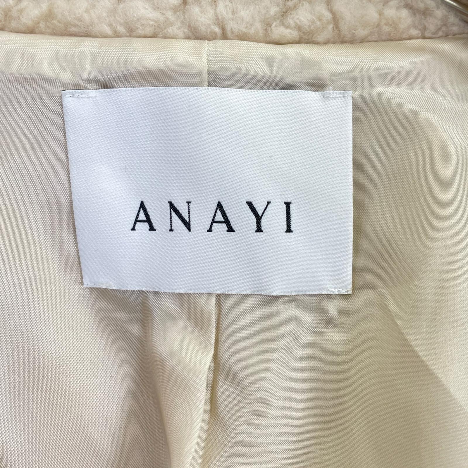 ANAYI アナイ ﾍﾞｰｼﾞｭ ｶｰﾘｰ ｳｰﾙ ﾎﾞｱ ｺｰﾄ コート 38
