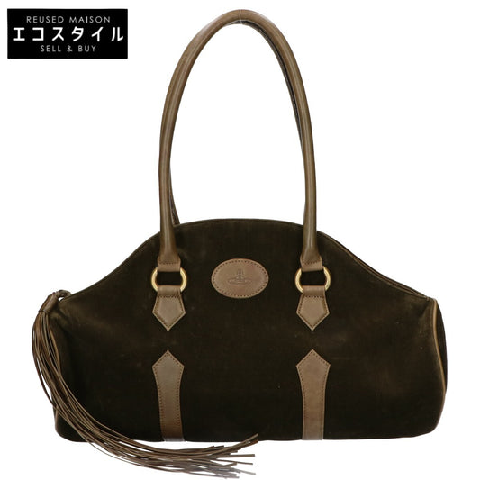 Vivienne Westwood Velvet Fringe Mini Boston Bag