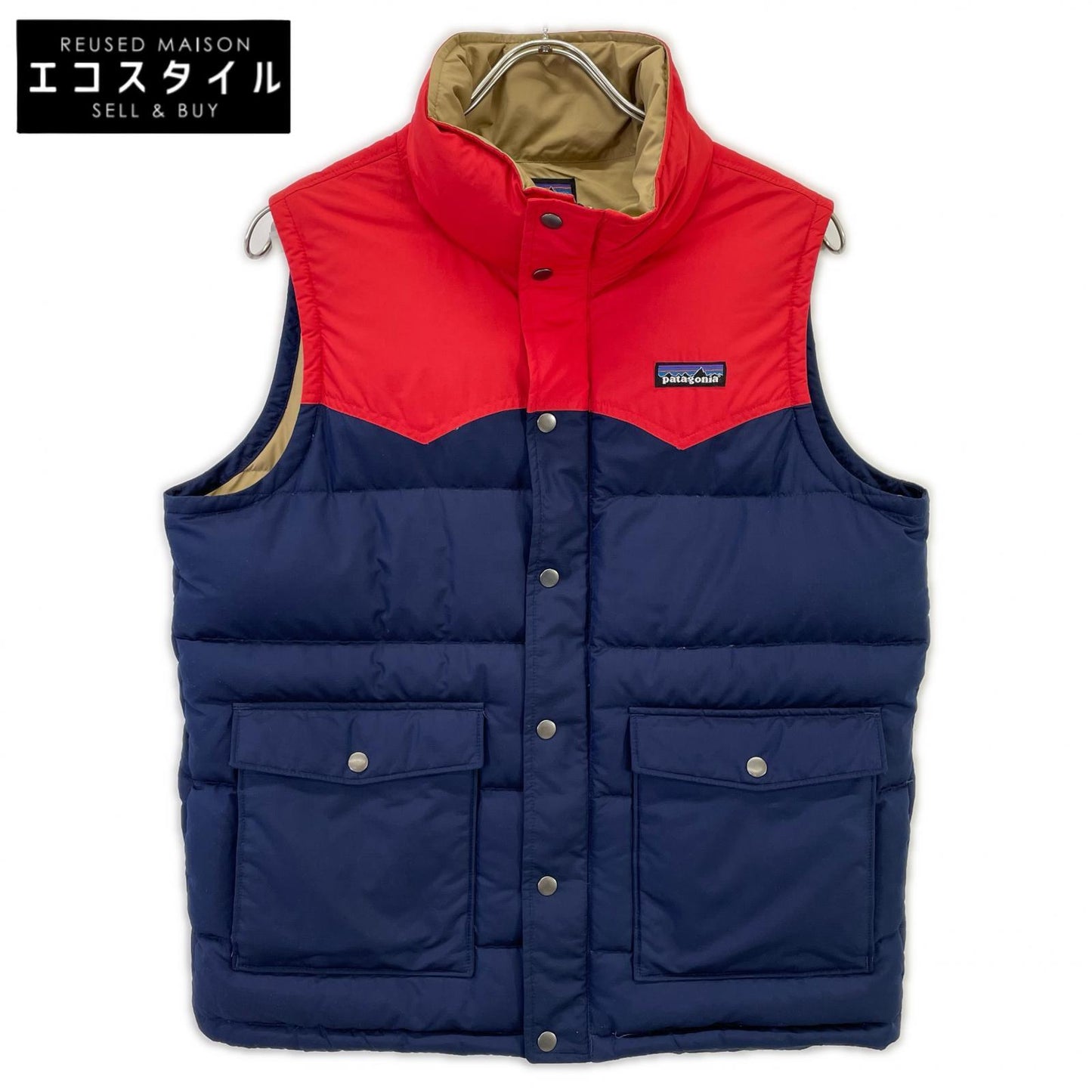Patagonia パタゴニア 27571 ネイビー×レッド スリングショット ダウンベスト ベスト