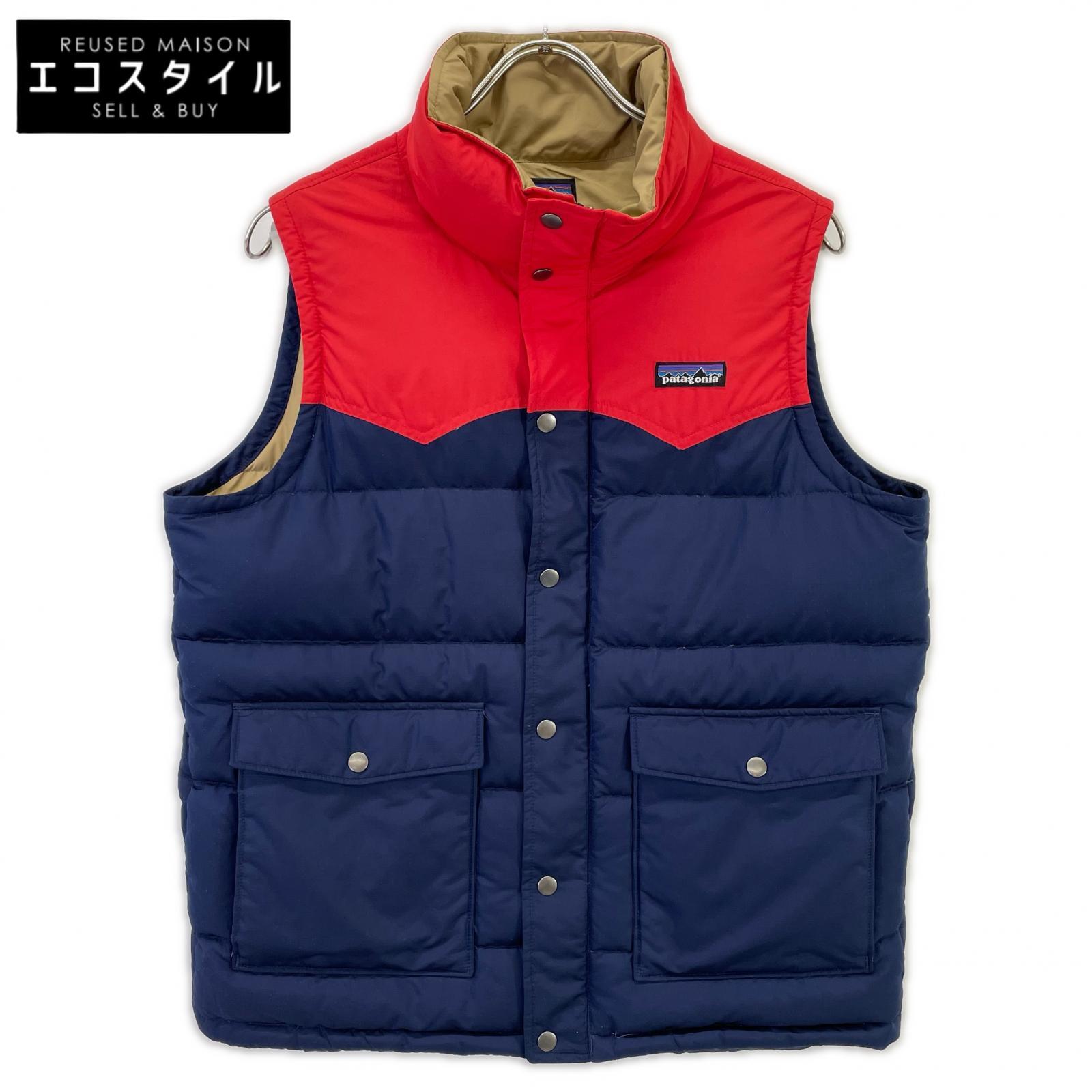 Patagonia パタゴニア 27571 ネイビー×レッド スリングショット ダウンベスト ベスト