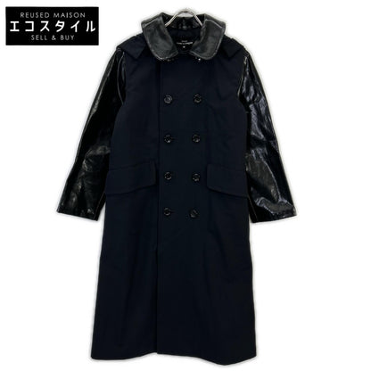 tricotCOMMEdesGARCONS tricot Comme des Garçons 19年 TE-C002 黑色 皮革 拼接 大衣 大衣