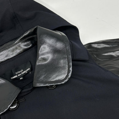 tricotCOMMEdesGARCONS tricot Comme des Garçons 19年 TE-C002 黑色 皮革 拼接 大衣 大衣