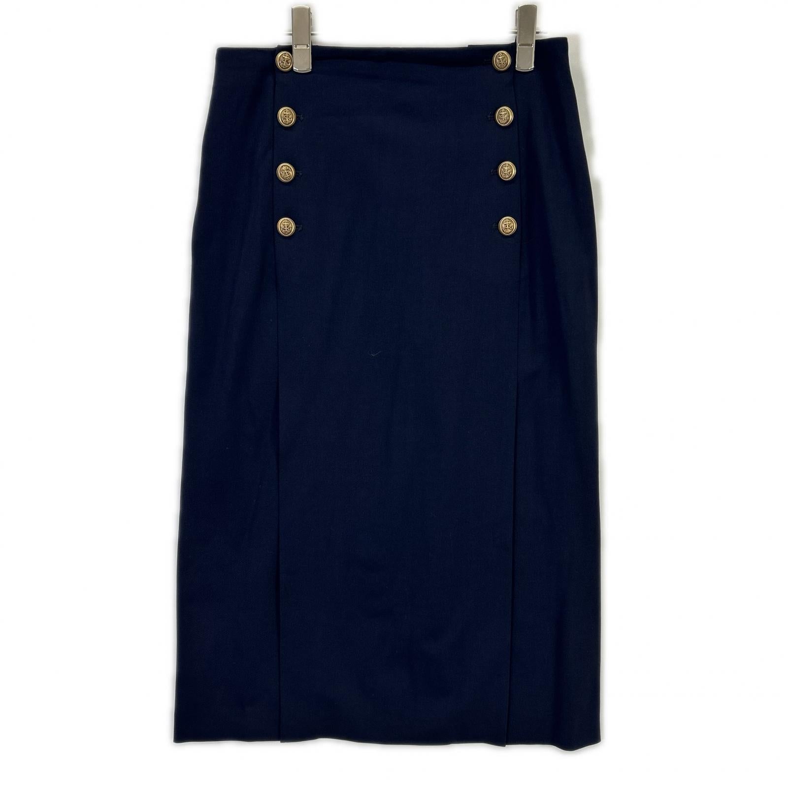 POLO RALPH LAUREN ポロ ラルフローレン 0200016869 ネイビー 金ボタン スカート スカート
