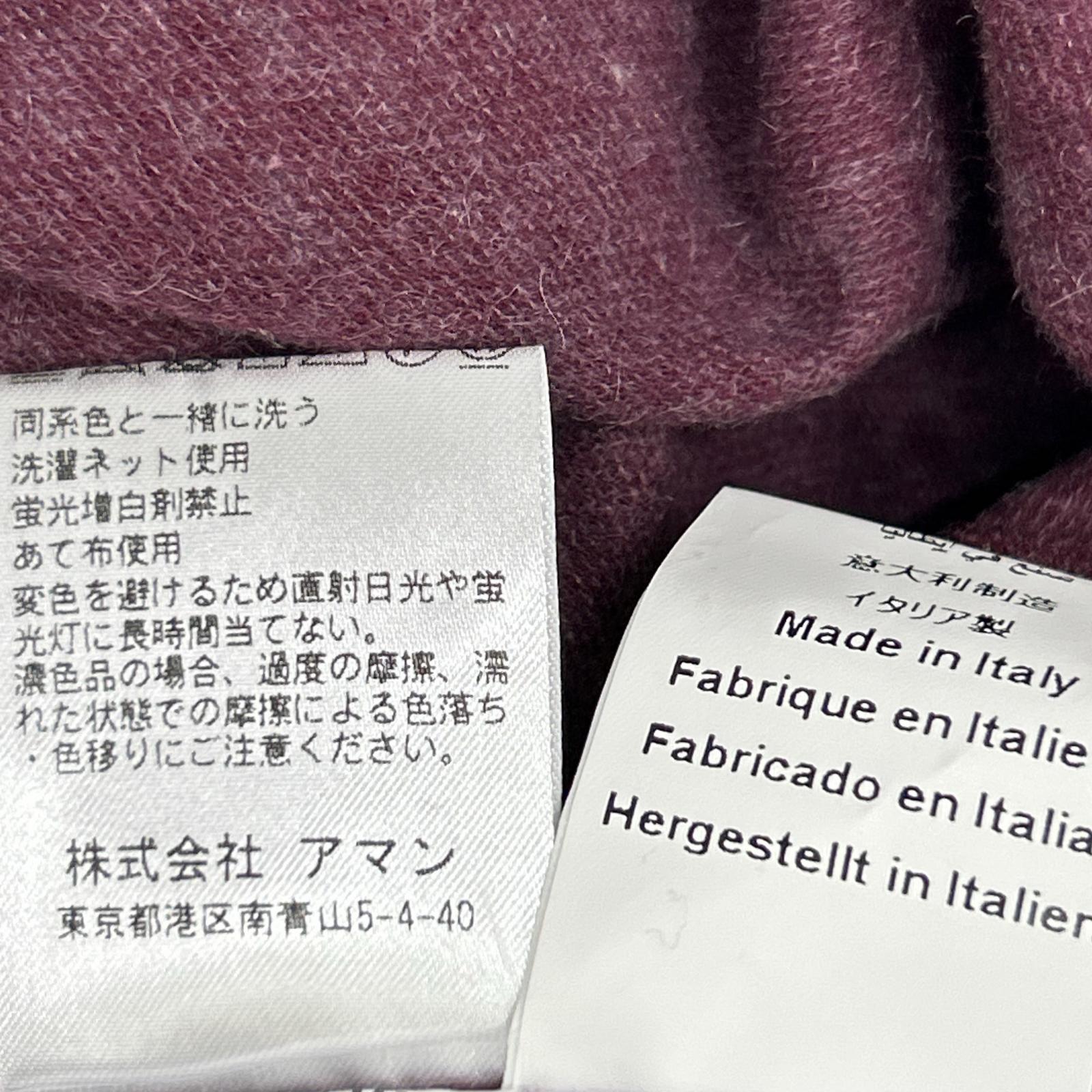 finamore Finamore 22632-1 酒红色 棉羊绒 长袖Polo衫 上衣