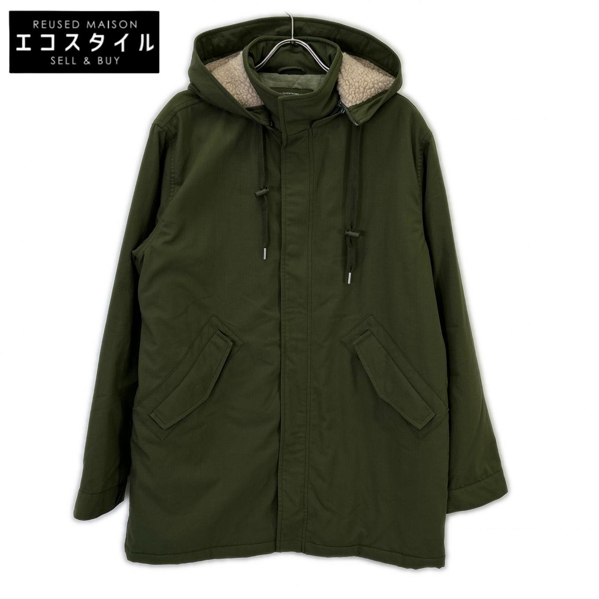 OUTERKNOWN アウターノウン 3020400233 カーキ リップストップナイロン モッズパーカ ジャケット