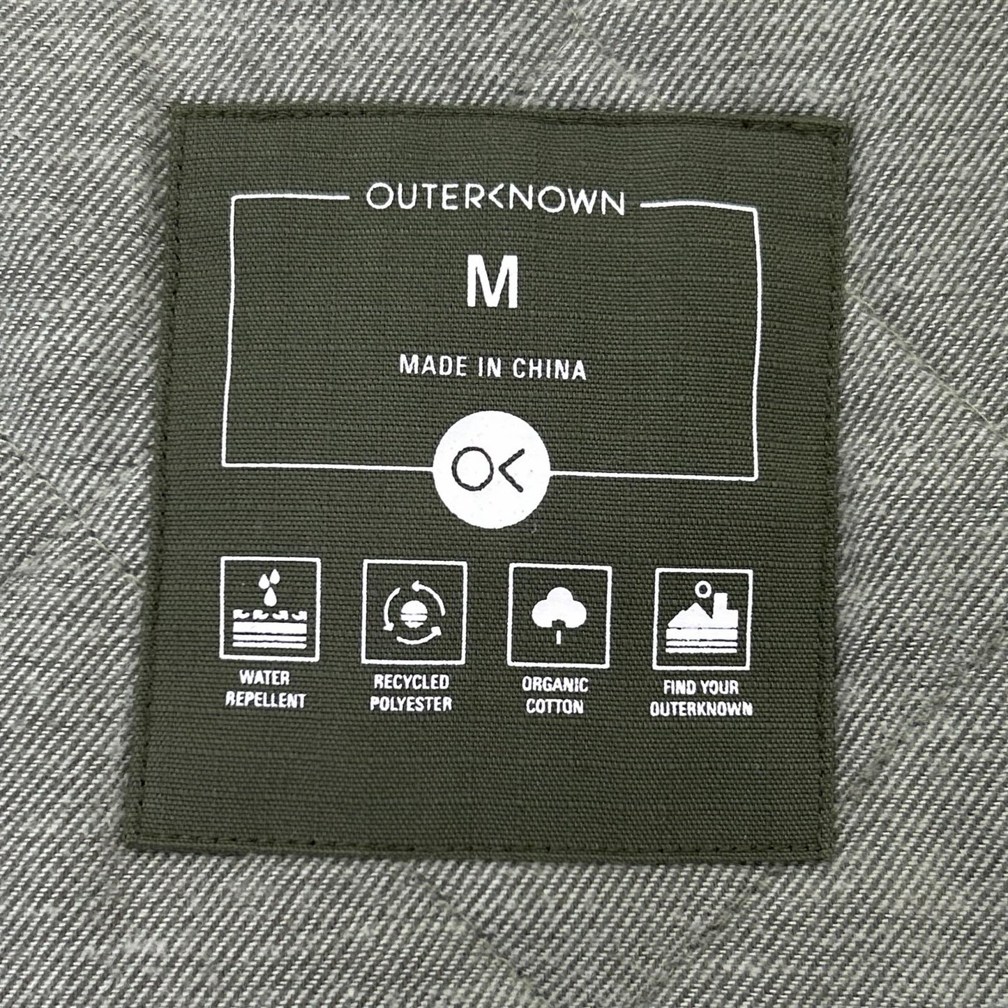 OUTERKNOWN 3020400233 Khaki Ripstop Nylon M-65 Parka Jacket M