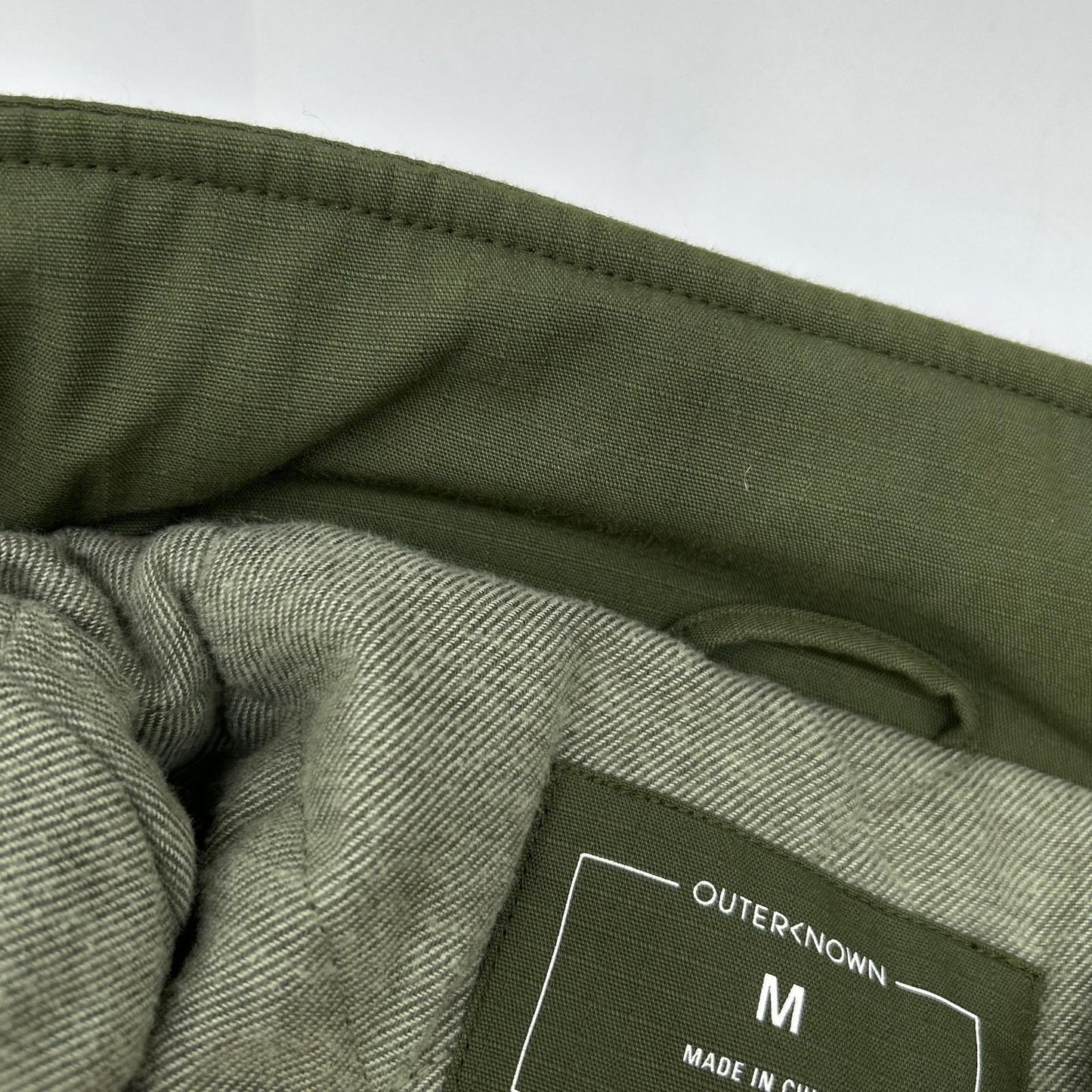 OUTERKNOWN 3020400233 Khaki Ripstop Nylon M-65 Parka Jacket M