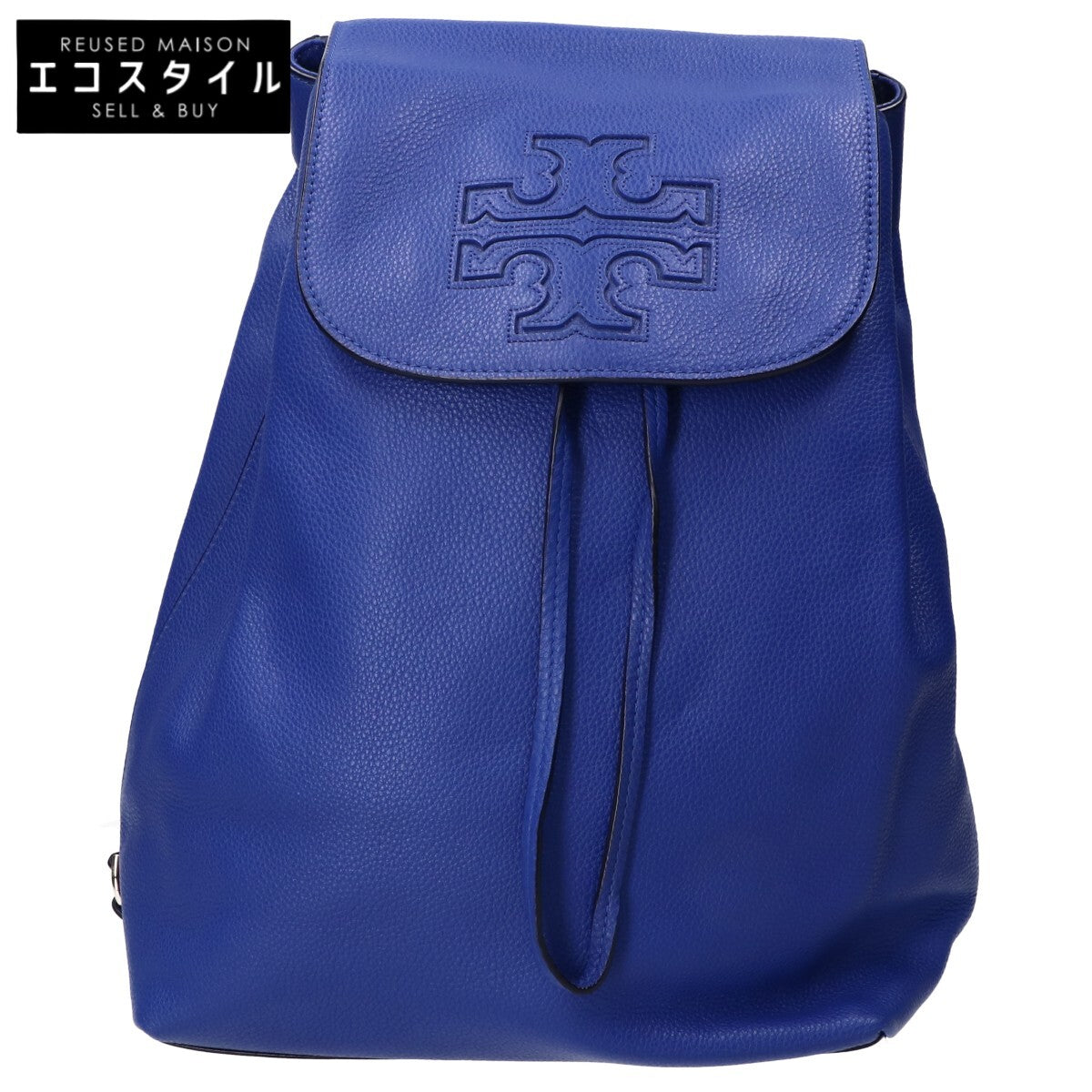 Tory Burch 托里·伯奇 【美品】荔枝纹皮抽绳翻盖双肩包 背包