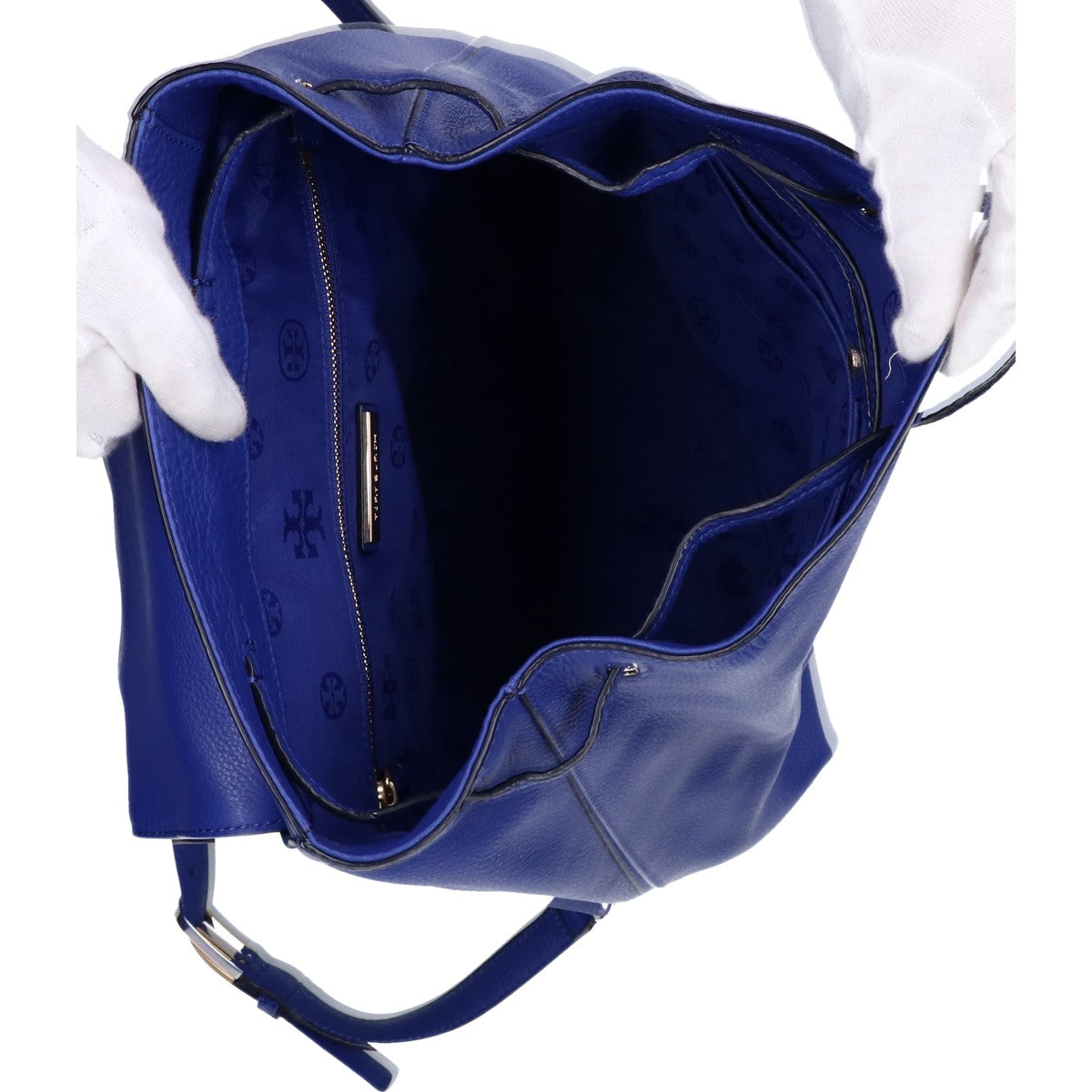 Tory Burch 托里·伯奇 【美品】荔枝纹皮抽绳翻盖双肩包 背包