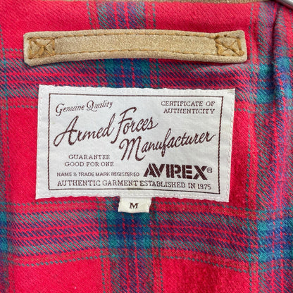 AVIREX 6121008 Camel Calf Leather Patch Jacket