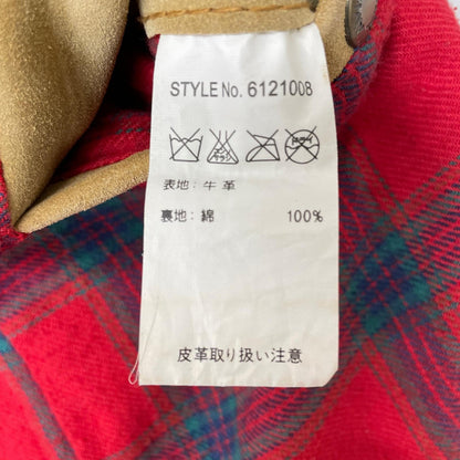 AVIREX 6121008 Camel Calf Leather Patch Jacket