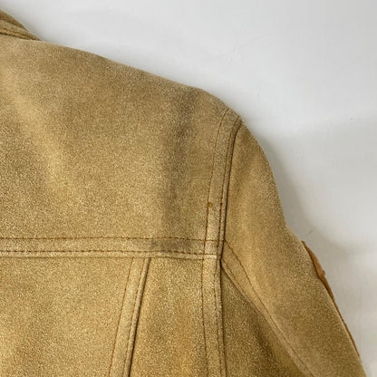 AVIREX 6121008 Camel Calf Leather Patch Jacket