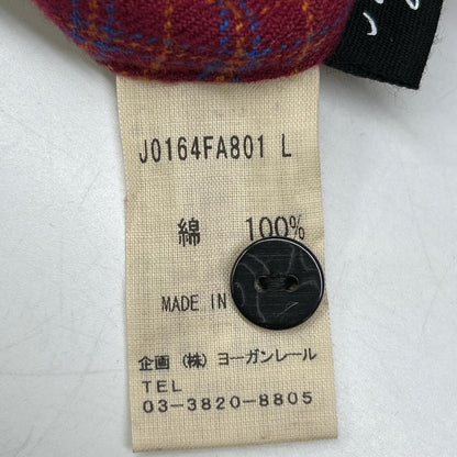ﾚｯﾄﾞ ﾁｪｯｸ柄 ｺｯﾄﾝ100% ﾜﾝﾋﾟｰｽ ワンピース L レディース