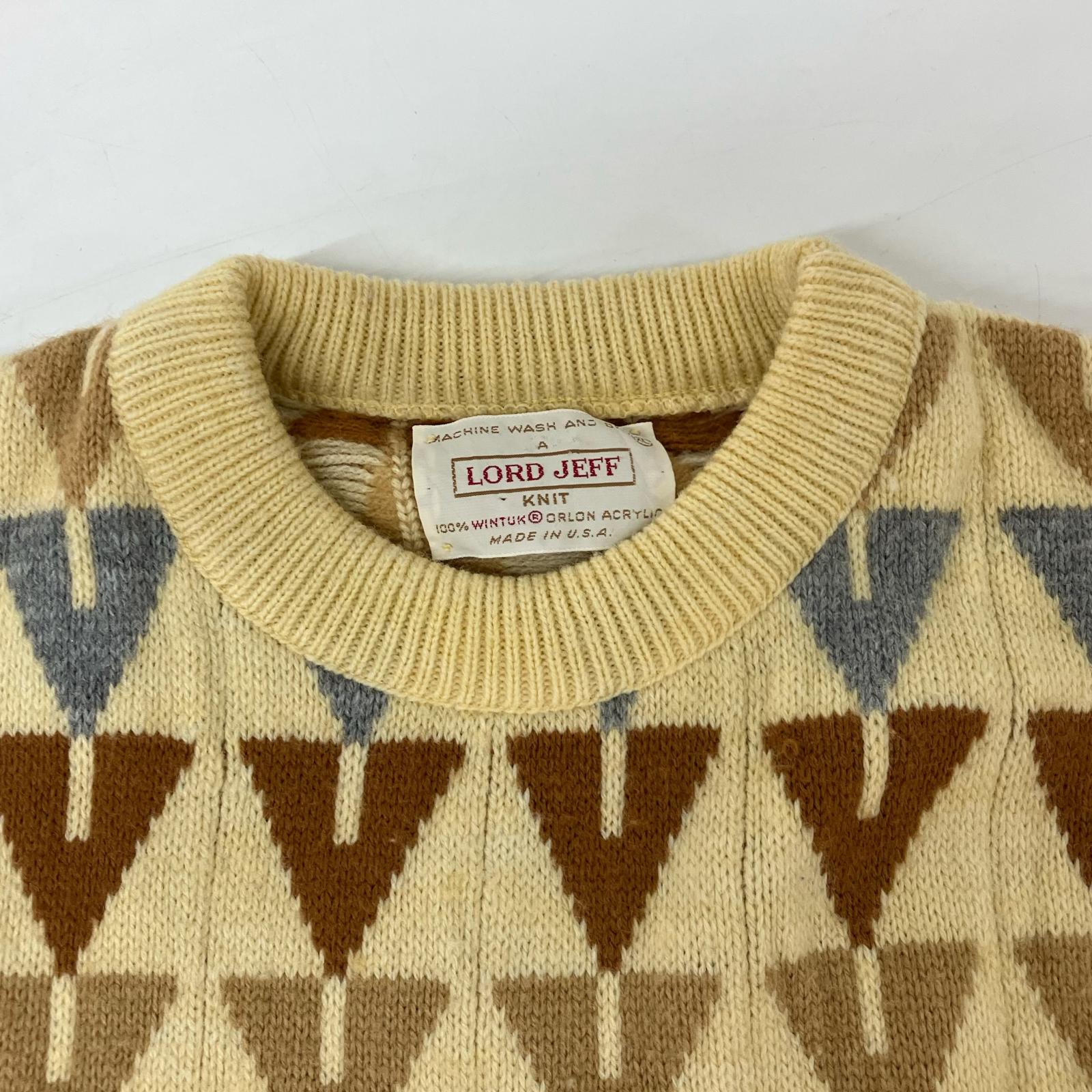 lord jeff ロードジェフ 70s　ｱｲﾎﾞﾘｰ ｱｰｶﾞｲﾙ ﾆｯﾄ トップス