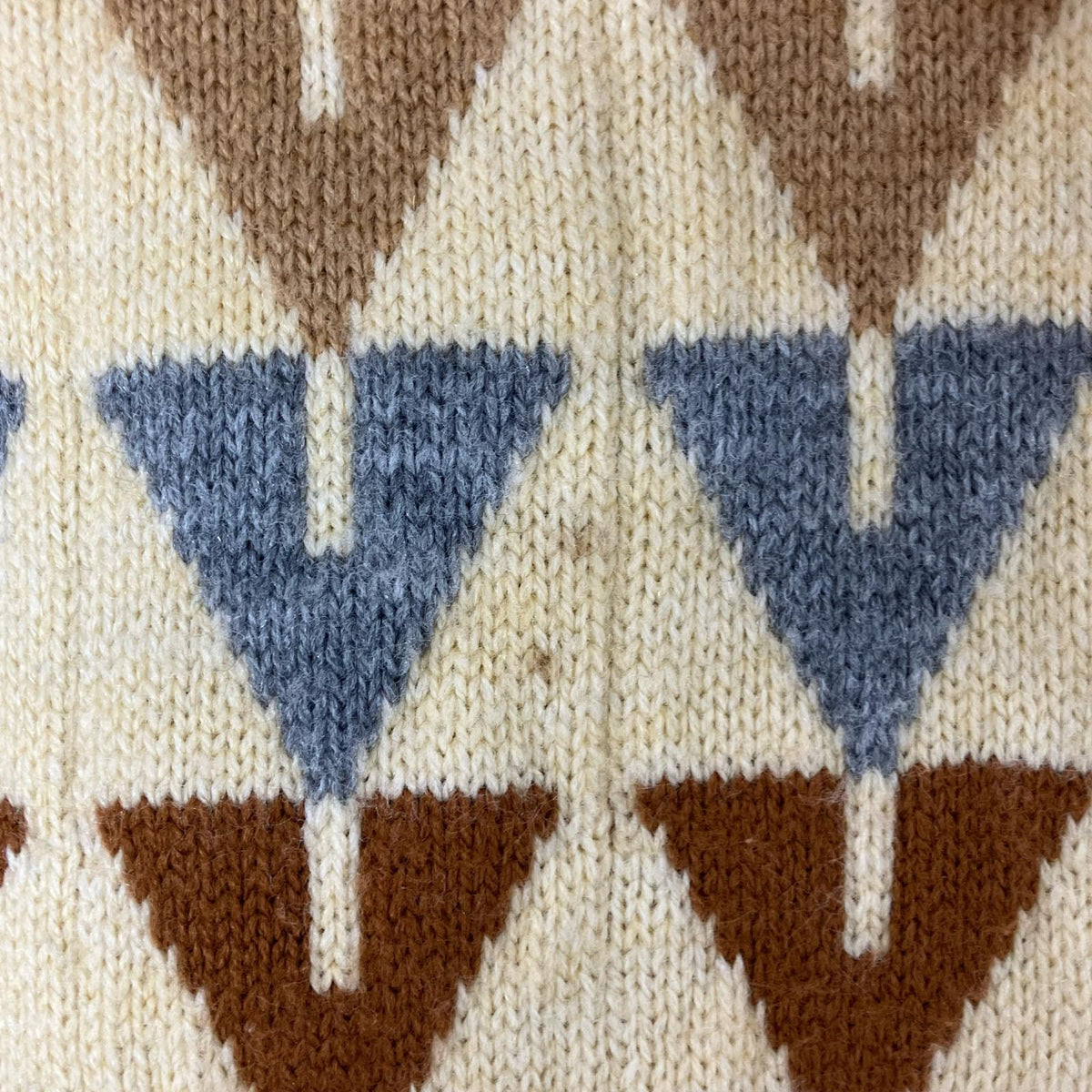lord jeff Lord Jeff 70s Ivory Argyle Knit Tops