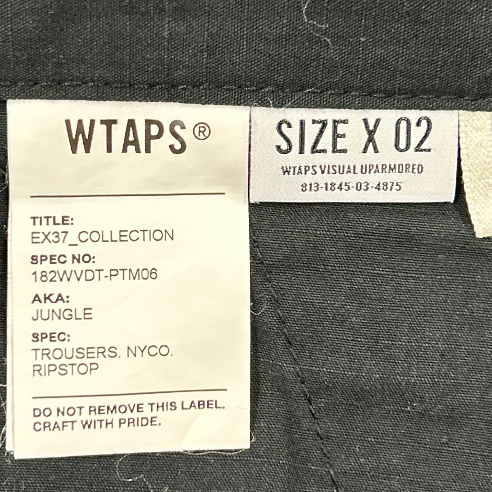 WTAPS Black 18AW JUNGLE TROUSERS Pants Bottoms