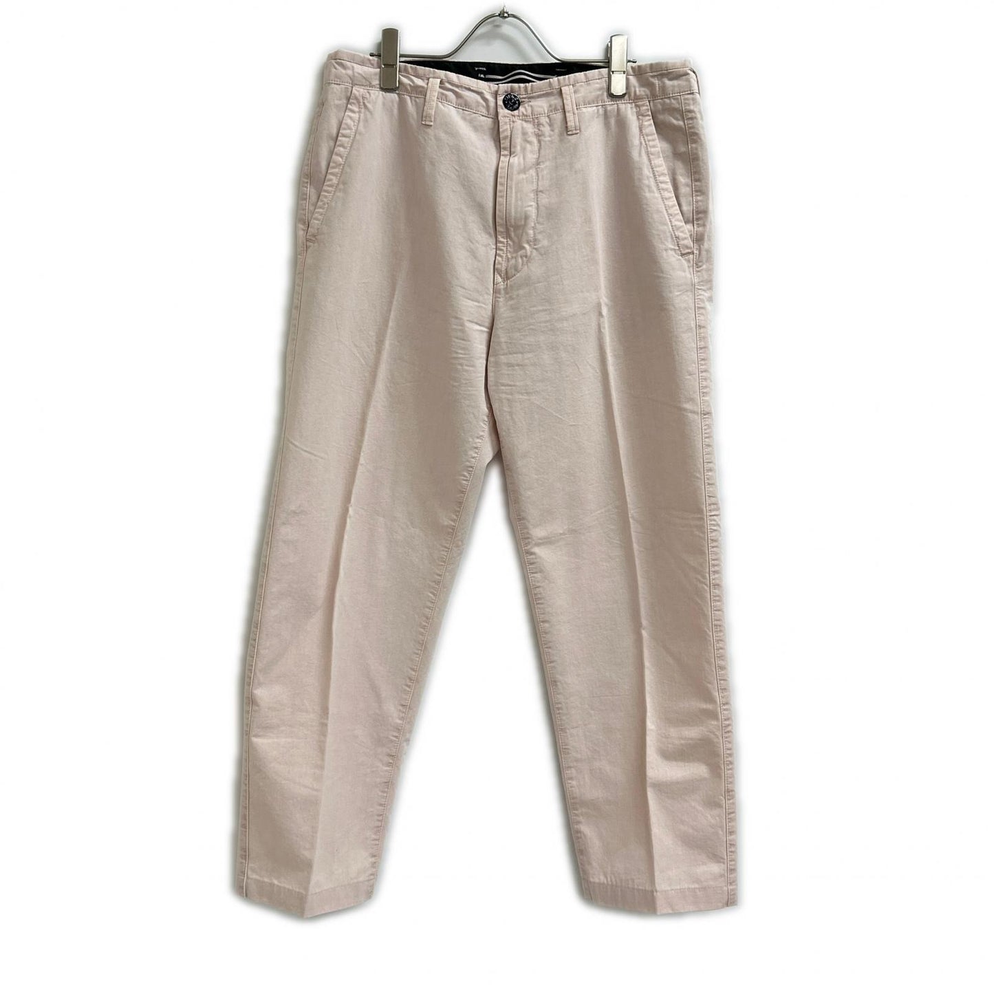 STONE ISLAND Pink Logo-Patch Washed Trousers Bottoms