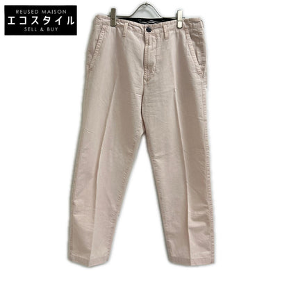 STONE ISLAND Pink Logo-Patch Washed Trousers Bottoms