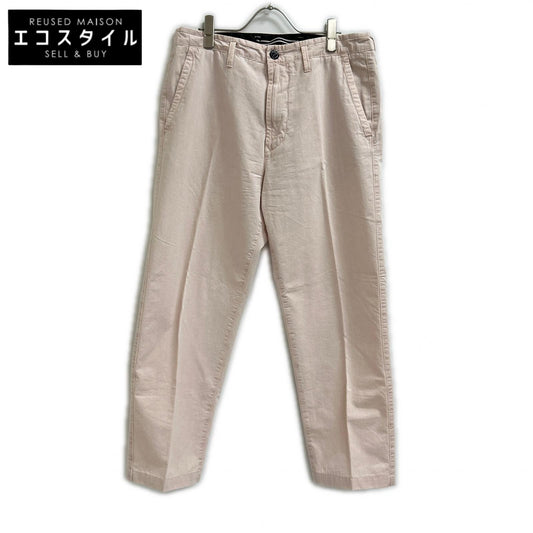 STONE ISLAND Pink Logo-Patch Washed Trousers Bottoms