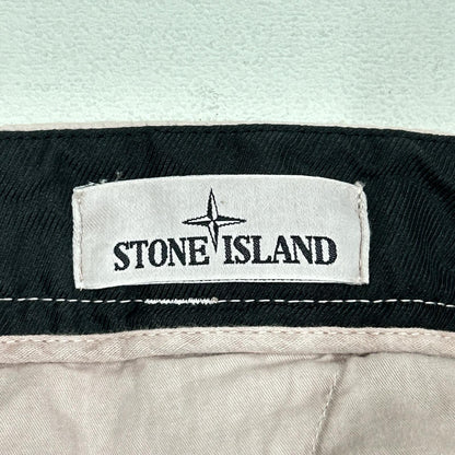 STONE ISLAND Pink Logo-Patch Washed Trousers Bottoms