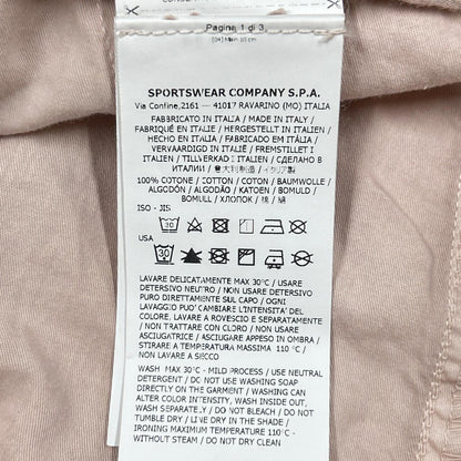 STONE ISLAND Pink Logo-Patch Washed Trousers Bottoms