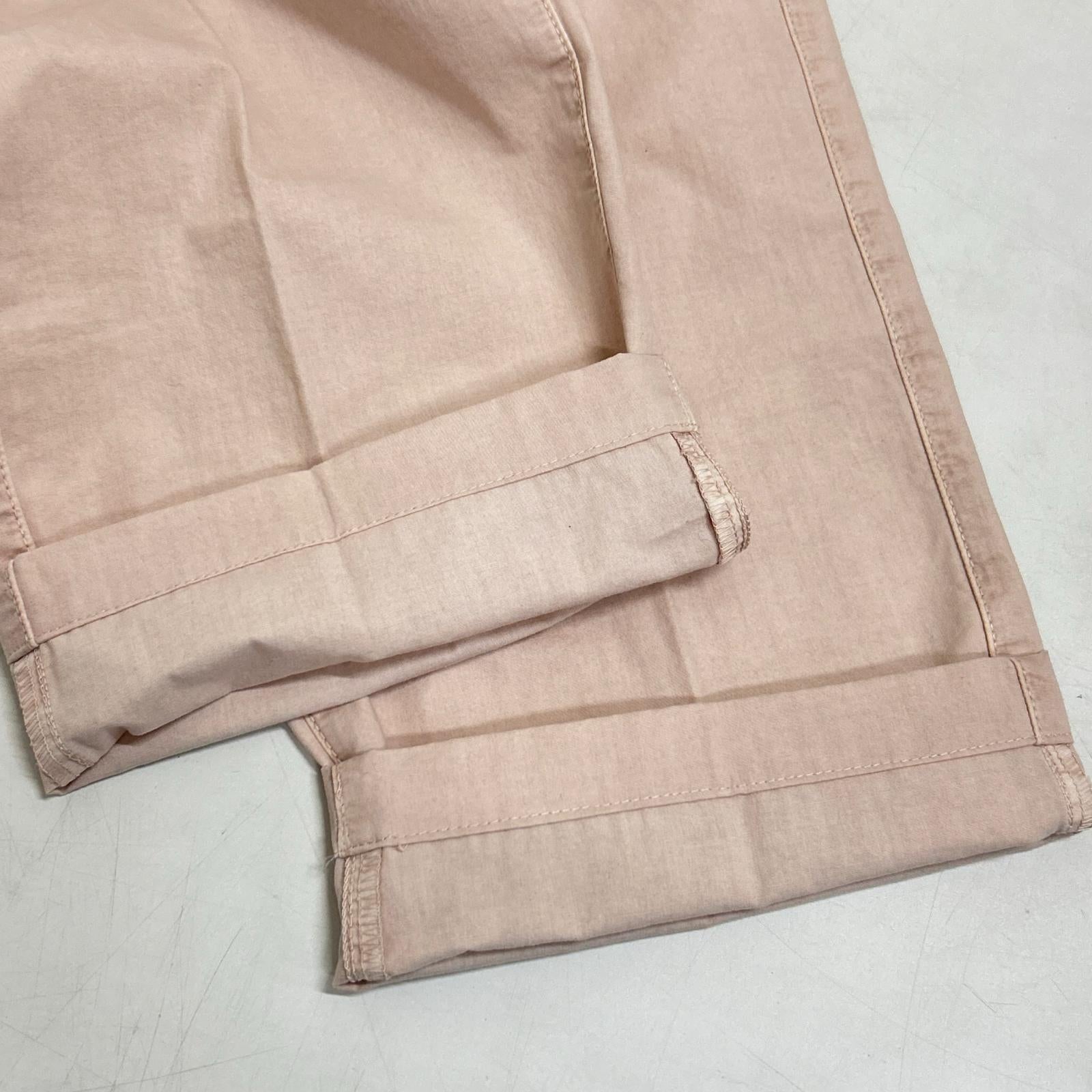 STONE ISLAND Pink Logo-Patch Washed Trousers Bottoms