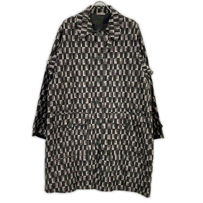 BOTTEGA VENETA ボッテガヴェネタ カーキ チェック スプリング コート コート