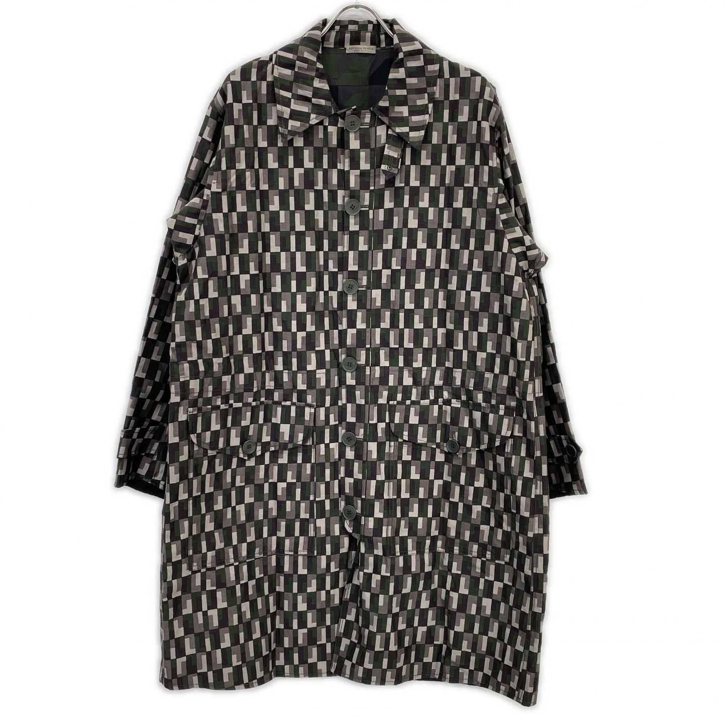 BOTTEGA VENETA 葆蝶家 卡其色 格纹 春季 大衣