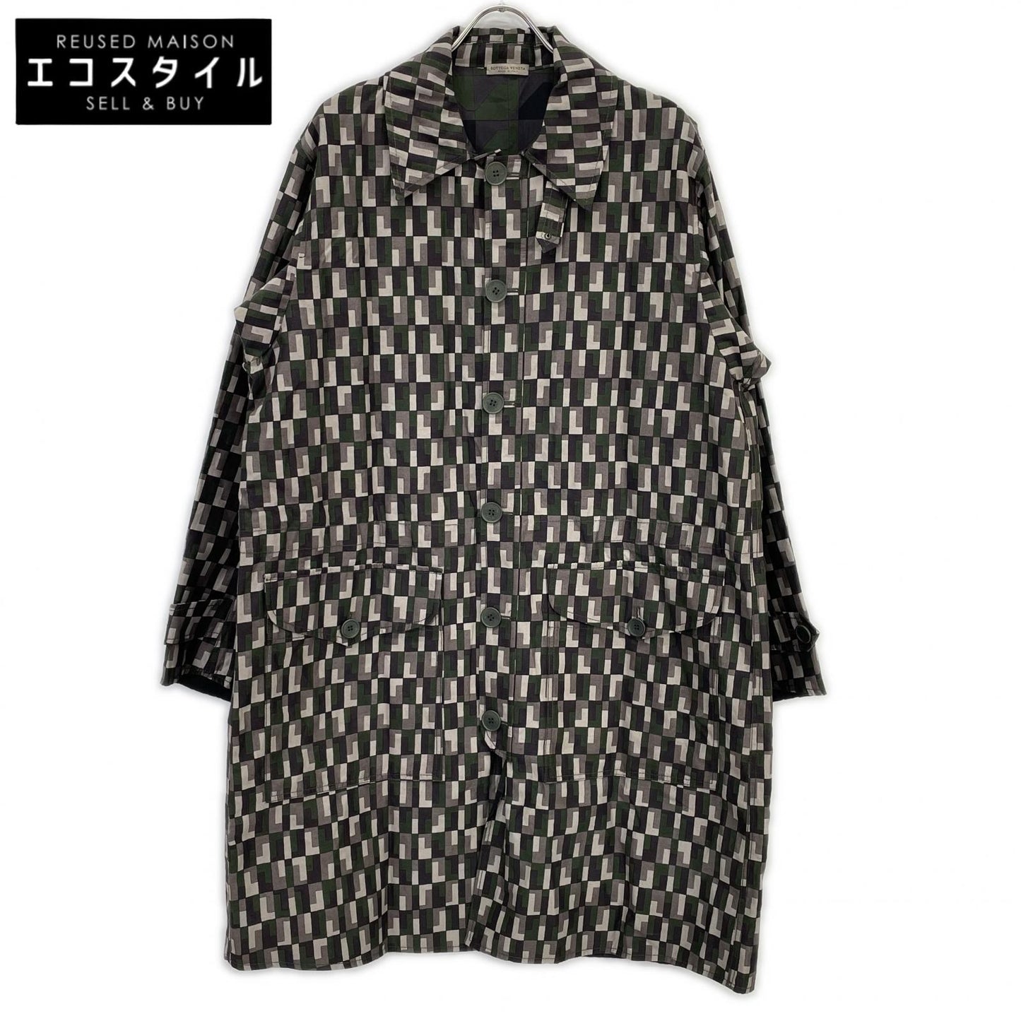 BOTTEGA VENETA 葆蝶家 卡其色 格纹 春季 大衣