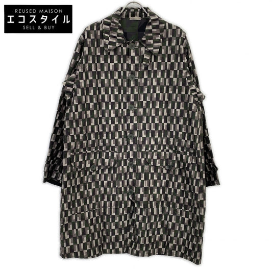 BOTTEGA VENETA ボッテガヴェネタ カーキ チェック スプリング コート コート