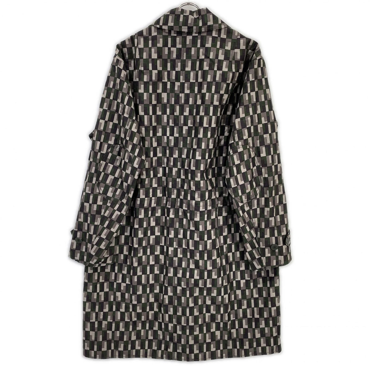 BOTTEGA VENETA ボッテガヴェネタ カーキ チェック スプリング コート コート